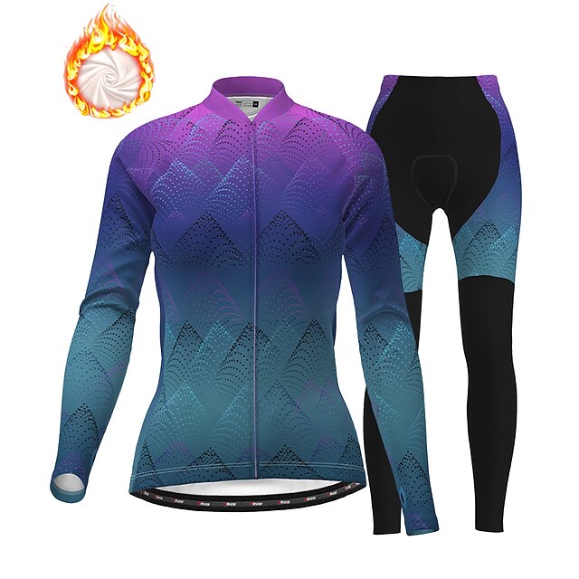 Sports & Outdoors Cycling | 21Grams® Womens Long Sleeve Cycling Jersey with Tights Mountain Bike MTB Road Bike Cycling Winter Pu