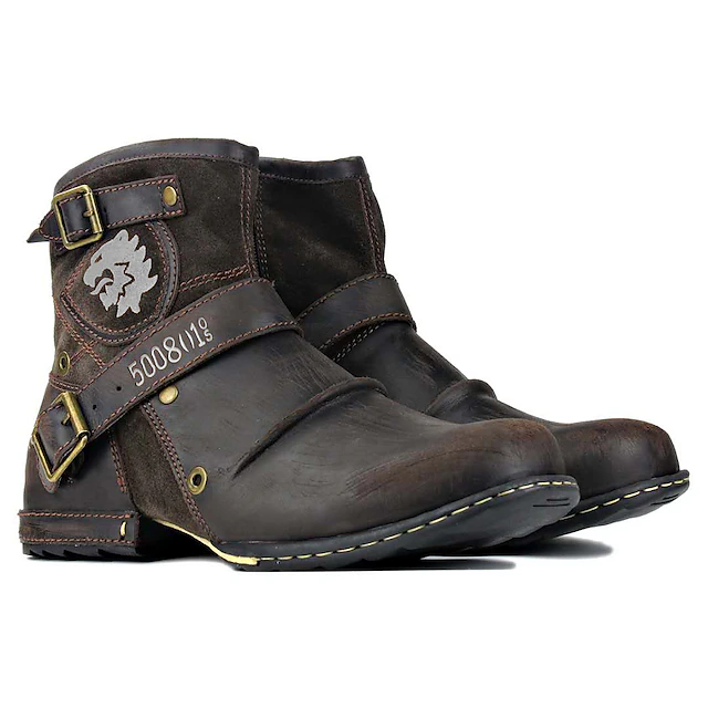 Men's Boots Combat Boots Work Boots Motorcycle Boots Biker Boots Ankle ...