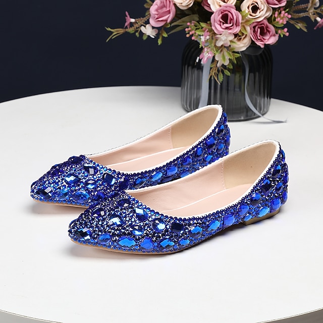 Model Attitude Rhinestone Flat Shoes