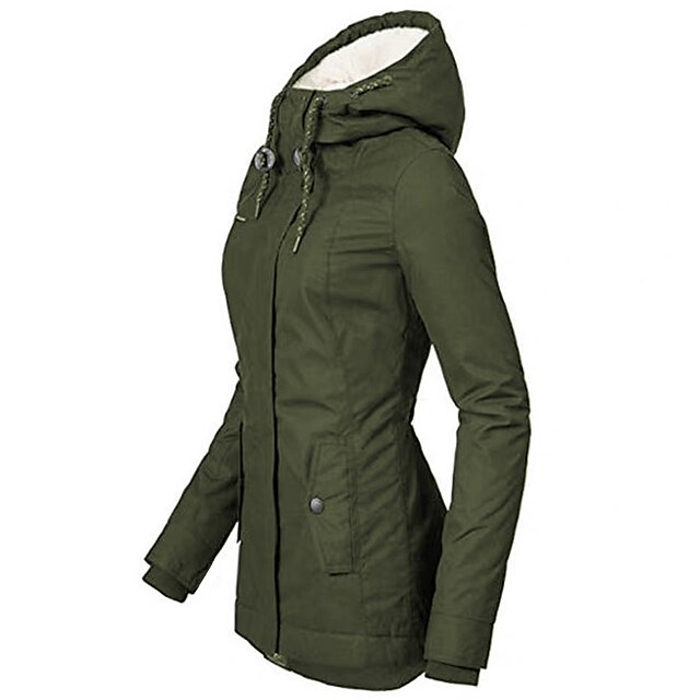 Cozy Fleece Lined Parka Jacket for Women