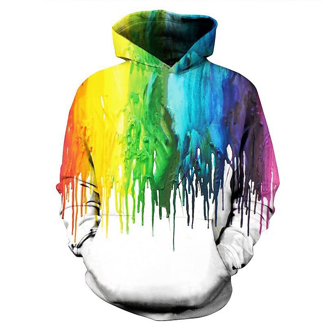 Baby & Kids Girls Clothing | Kids Toddler Girls New Year Hoodie Long Sleeve Rainbow 3D Print Rainbow Color Block Geometric Schoo