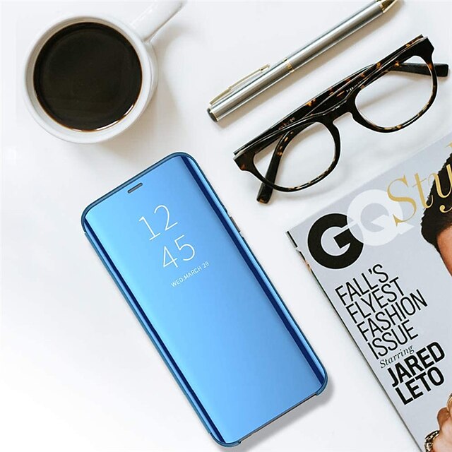 

Full Body Protective Phone Case For Samsung Galaxy S22 S21 S20 Ultra Plus FE A72 A52 A42 A32 Note 20 with Stand Mirror Flip Solid Colored Hard PC