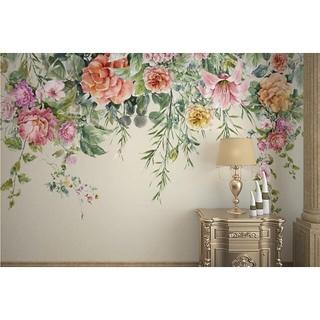  falfestmény fali matrica, amely borítja a héjat és a botot levehető színes virágos vinil pvc otthoni dekorációval