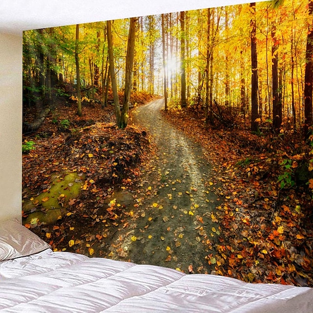 Home & Garden Home Decor | Wall Tapestry Art Decor Blanket Curtain Hanging Home Bedroom Living Room Decoration Forest View - LS5