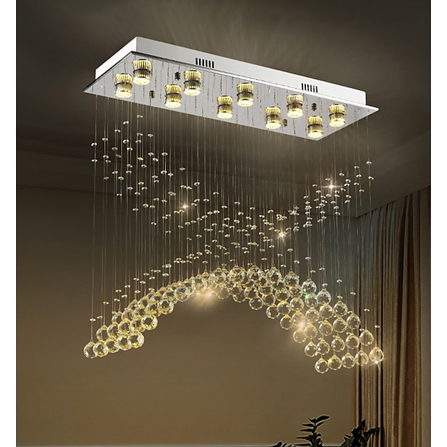 80cm Crystal Chandelier Diy Modernity, Diy Rectangular Crystal Chandelier Dining Room