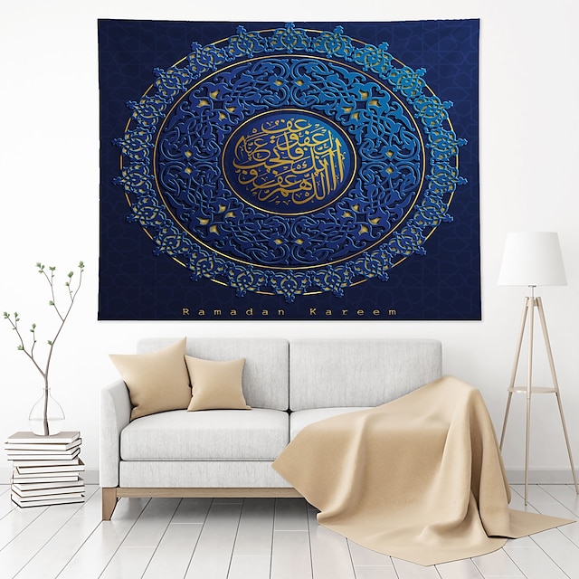 Home & Garden Home Decor | Eid Mubarak Wall Tapestry Islamic Muslim Ramadan Art Decor Blanket Curtain Hanging Home Bedroom Livin