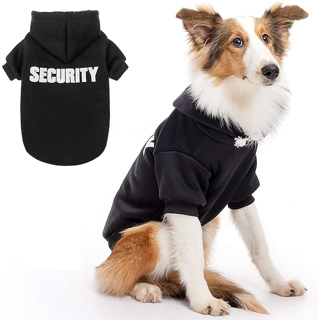  الكلب القط هوديي المطبوعة الأمن الأساسية الكلاسيكية عارضة / اليومية ملابس الكلب جرو ملابس الكلب ملابس تنفس أسود رمادي زي لفتاة وصبي الكلب القطن