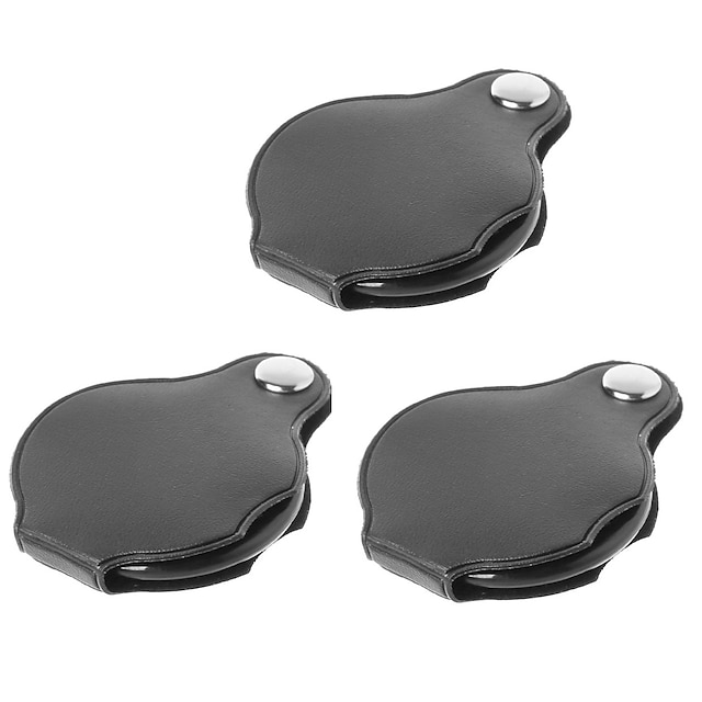  3pcs Handheld Folding 5X Pocket Magnifier with Leather Case Lightweight Magnifying Glass