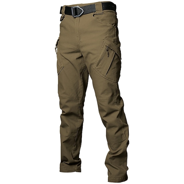  Men's Tactical Cargo Pants Work Pants Hiking Pants Trousers Solid Color Outdoor Windproof Ripstop Multi-Pockets Breathable Cotton Bottoms Grey Khaki Green Black Brown Work Hunting Fishing