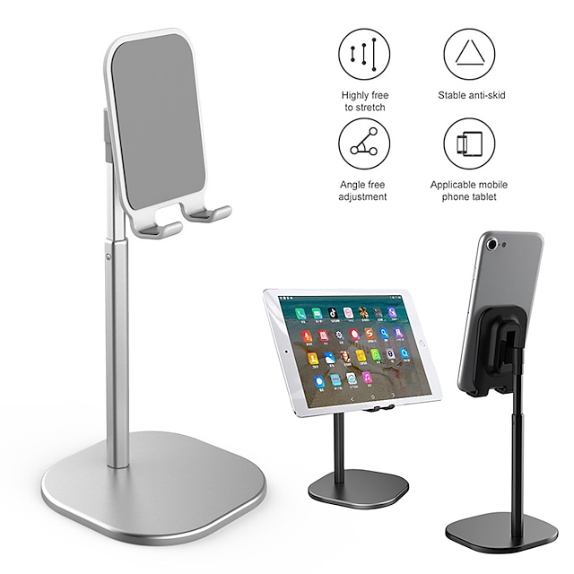  Phone Stand Holder Height Angle Adjustable Cell Phone Stand, Phone Holder for Desk Compatible with iPhone13 12 Mini 11 Pro Xs Xs Max Xr X 8 7 6 6s Plus, All Smartphones (4-8 inches)