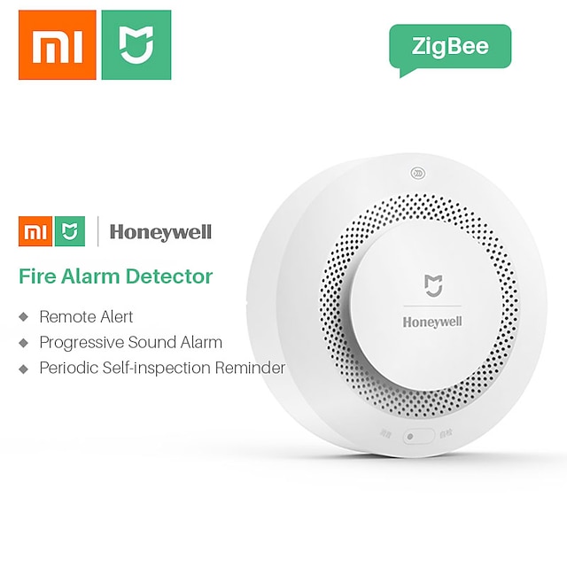  xiaomi mijia honeywell alarm sicherheitssensor brand rauch- und gasmelder multifunktions 2 smart home security mit batterie app control wifi unterstützt ios / android für küche / bad an der wand monti