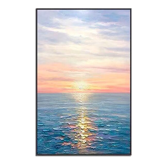 Home & Garden Wall Art | Oil Painting Hand Painted Vertical Abstract Landscape Modern Rolled Canvas (No Frame) - YL21352