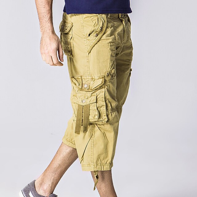 Per uomo Maglia da escursione Bermuda cargo da escursione Militare Tinta  unica Estate Esterno 12\