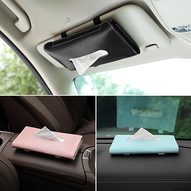 Consumer Electronics Automotive | Car Organizers Tissue Box Leather For universal All years - OK09829