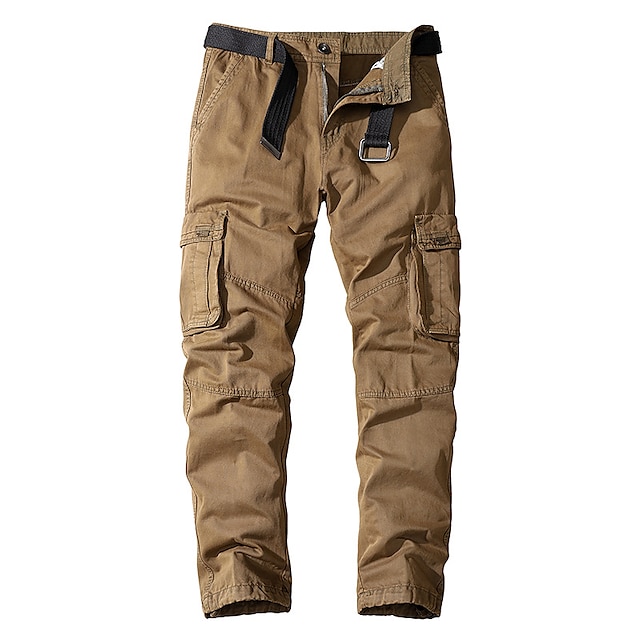  Herre Cargo-bukser Cargo bukser Arbejdsbukser 6 lommer Helfarve Ripstop Åndbart Weekend Streetwear Klassisk Afslappet Sort militærgrøn