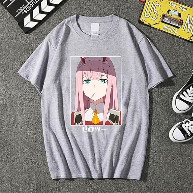 Toys & Hobbies Cosplay & Costumes | Inspired by Darling in the Franxx Cosplay Cosplay Costume T-shirt Microfiber Graphic Prints 