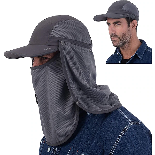 Men's Unisex Bucket Hat Sun Hat Fishing Hat Dark Grey Navy Outdoor Fishing Solid Colored Waterproof UV Protection Breathable Quick Dry 21