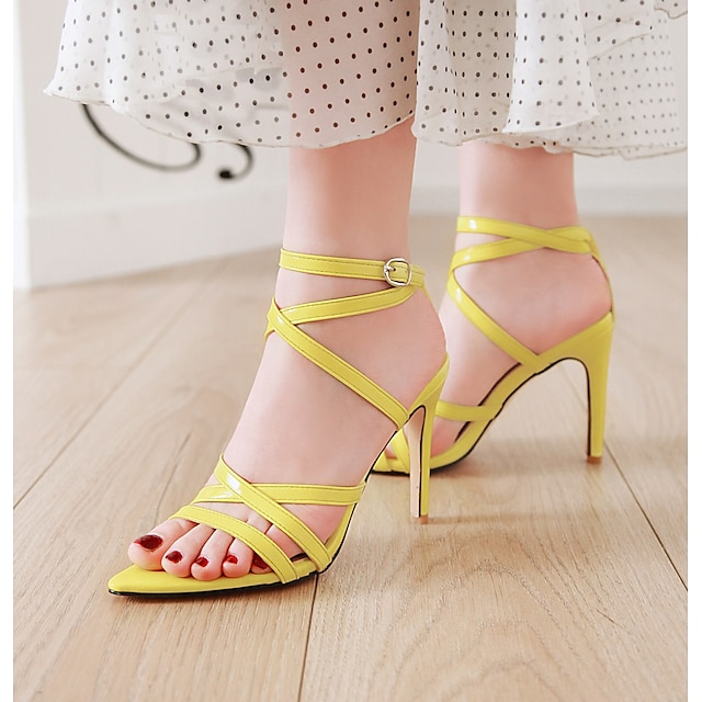 minimalist heeled leather sandals