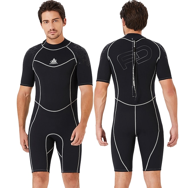 Mens Swim Wetsuit 1.5MM Neoprene Quick Dry UPF 50 Rashguard Swimming Wear
