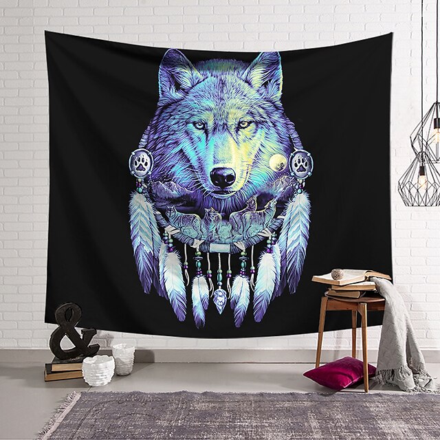 Home & Garden Home Decor | Wall Tapestry Art Decor Blanket Curtain Hanging Home Bedroom Living Room Decoration Polyester Blue Wo