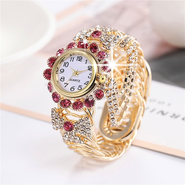  Mujer Relojes de cuarzo Moda Costoso Diamantes Sintéticos Reloj Casual Decoración Aleación Reloj