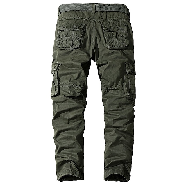 Men's Cargo Pants Cargo Trousers Work Pants 6 Pocket Solid Color ...