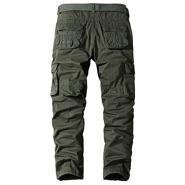 Men's Cargo Pants Cargo Trousers Work Pants 6 Pocket Solid Color ...