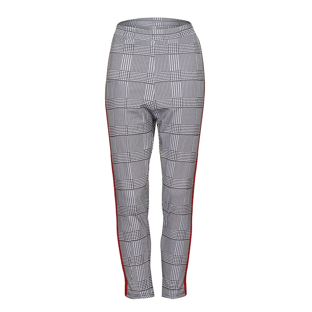 Womens Clothing Womens Bottoms | Womens Fashion Chinos Print Ankle-Length Pants Casual Weekend Stretchy Plaid Checkered Comfort 