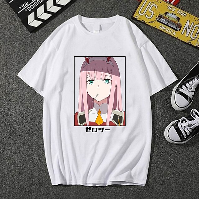 Toys & Hobbies Cosplay & Costumes | Inspired by Darling in the Franxx Cosplay Cosplay Costume T-shirt Microfiber Graphic Prints 