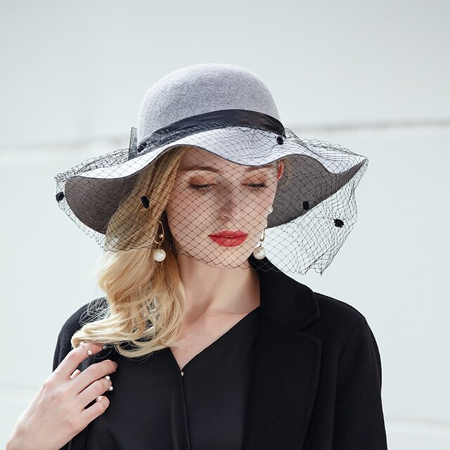 Hats 100 Wool Bucket Hat Wedding Kentucky Derby Cocktail Royal Astcot