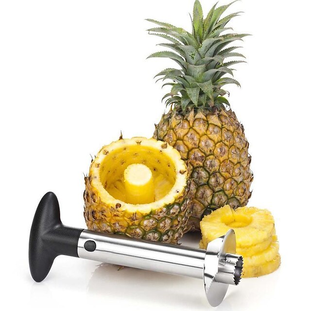  éplucheur d'ananas en acier inoxydable éplucheur d'ananas éplucheur trancheuse lames de dépose de tige pour rondelles de fruits en dés