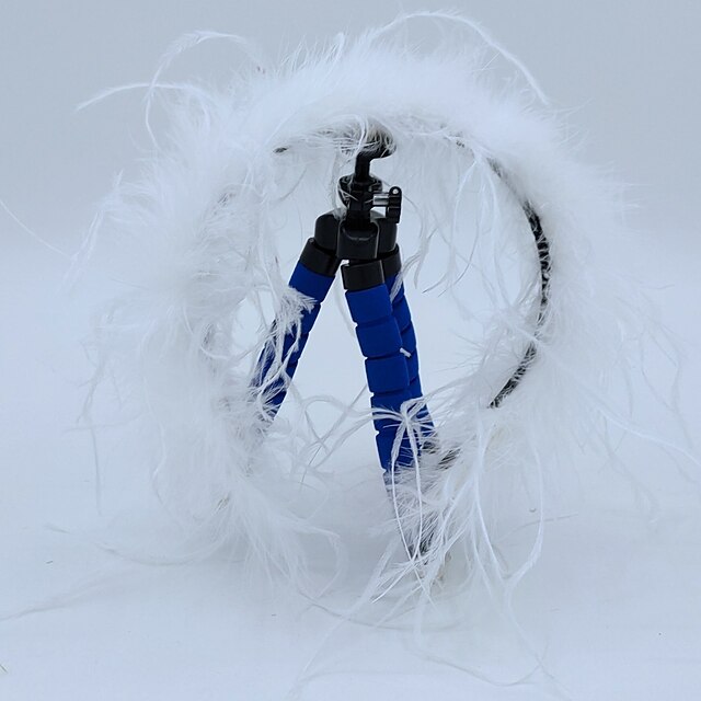 Female Cute White Feather Headband Star Bride Hair Accessories Ins Antique Headdress4