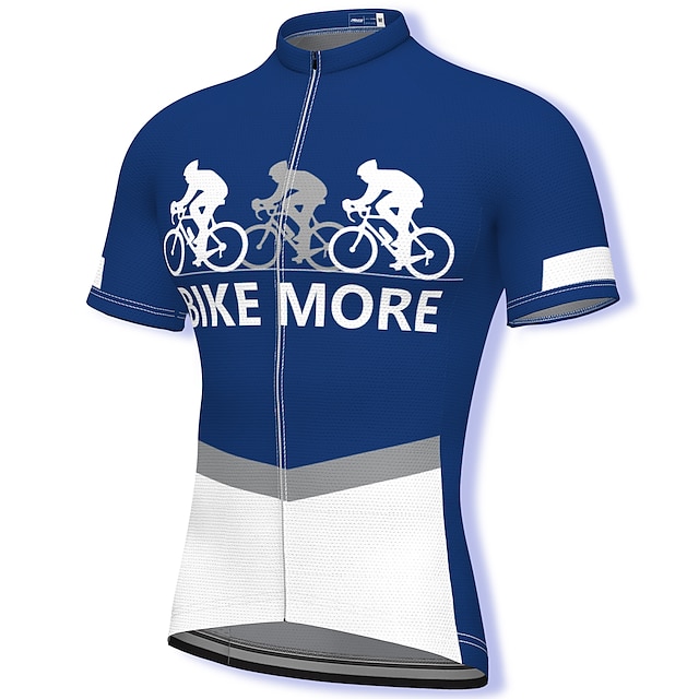 21Grams Hombre Maillot de Ciclismo Manga Corta Bicicleta Camiseta con 3 bolsillos traseros MTB Bicicleta Montaña Ciclismo Carretera Transpirable Suave Secado rápido Bolsillo trasero Negro Blanco