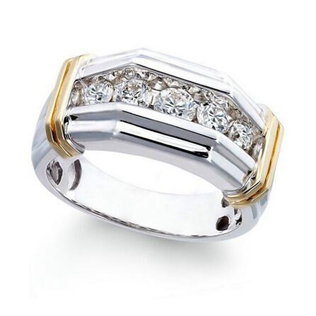 Shoes & Bags Fashion Accessories | 1pc Band Ring Ring For Mens Cubic Zirconia Alloy - EE17660