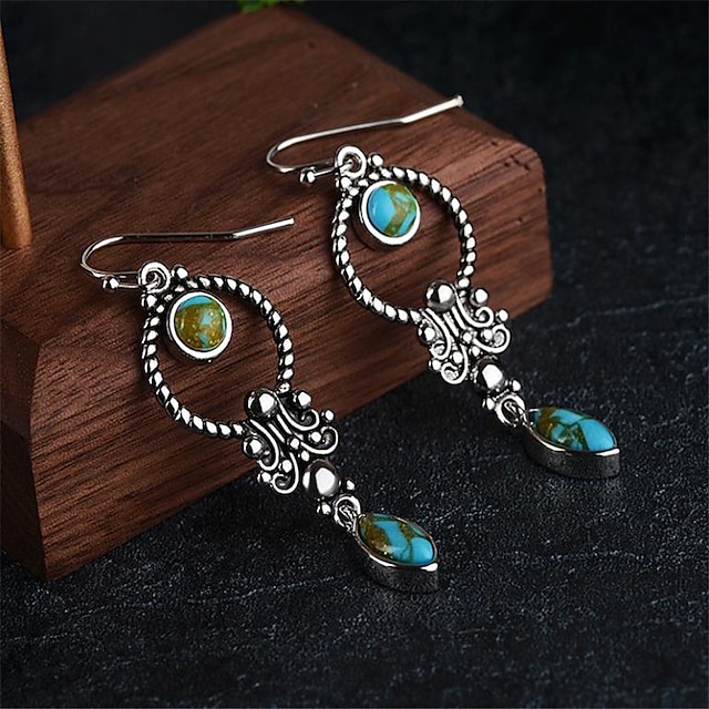  1 Pair Hoop Earrings Earrings For Women's Street Gift Date Copper Silver-Plated Classic Fashion