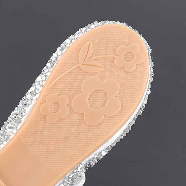 Shoes & Bags Kids Shoes | Girls Flats Glitters Mary Jane Flower Girl Shoes Princess Shoes Rubber PU Glitter Crystal Sequined Jew