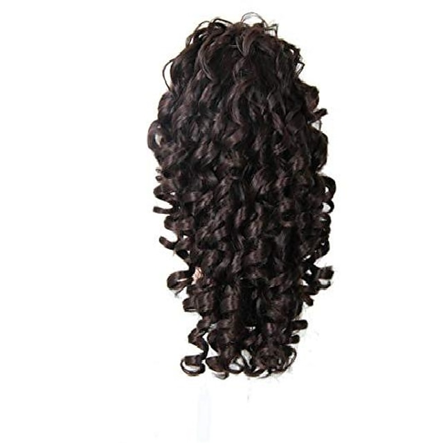  20inch kinky curly claw in ponytail hair s fake hair pony tail hair piece red/black/brown tress 3 colors #4 20inches