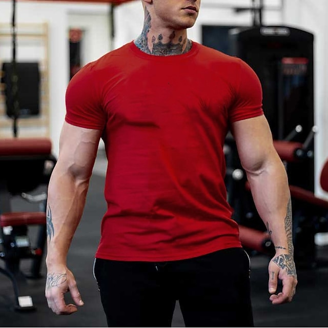 Sports & Outdoors Running, Jogging & Walking | Mens Short Sleeve Workout Tops Running Shirt Tee Tshirt Top Athletic Casual Summe