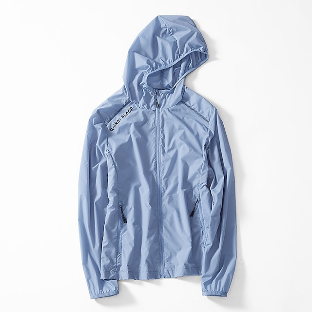  waterdicht dames wandeljack upf 50+ uv zonwering hoodie met rits lange mouwen vissen hardlopen wandeljack windjack zomer buiten winddicht ultralicht (ul) jack top volledige zip jacht