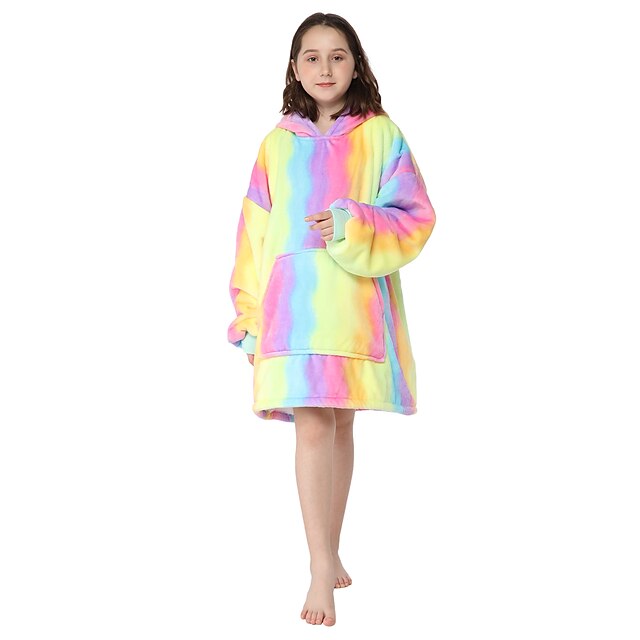 Toys & Hobbies Cosplay & Costumes | Kids Kigurumi Pajamas Unicorn Onesie Pajamas Flannel Fabric Rainbow Cosplay For Boys and Gir