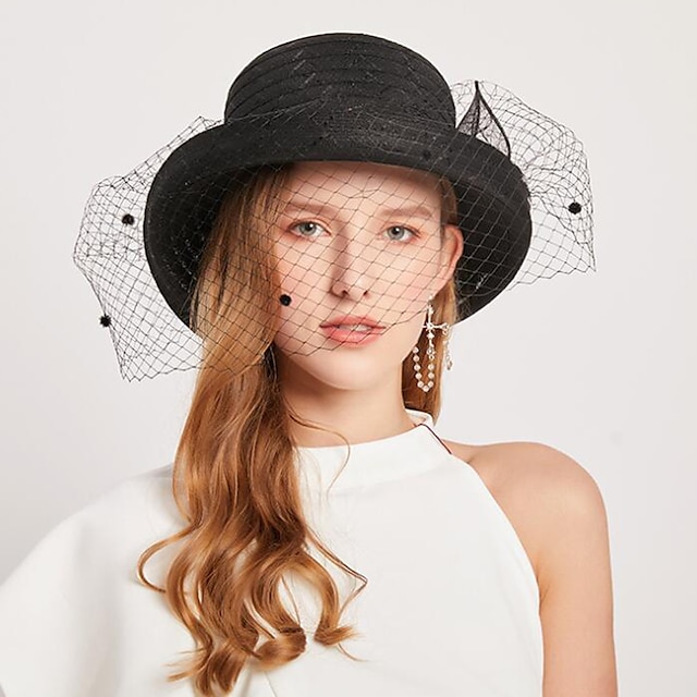 Hats Headwear Straw Hats Tulle Straw Bucket Hat Straw Hat Sun Hat ...