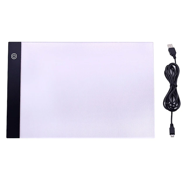 LED Light Pad Artist Light Box Table Tracing Drawing Board Pad Diamond ...