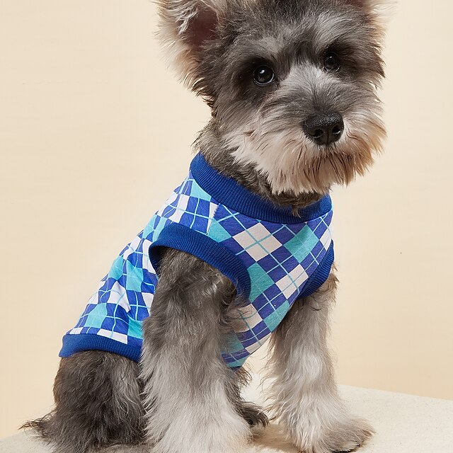  Dog Shirt,Dog Shirts / T-Shirt Vest Plaid British Adorable Cute Dog Clothes Puppy Clothes Dog Outfits Breathable Red Blue Costume  Dog  Dog Shirts for Dogs XL