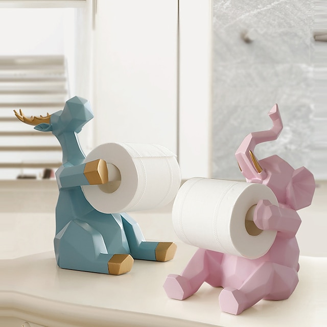  leuke olifant opslag tissue rek ornamenten woonkamer desktop papierrolhouder hars keuken servet rek