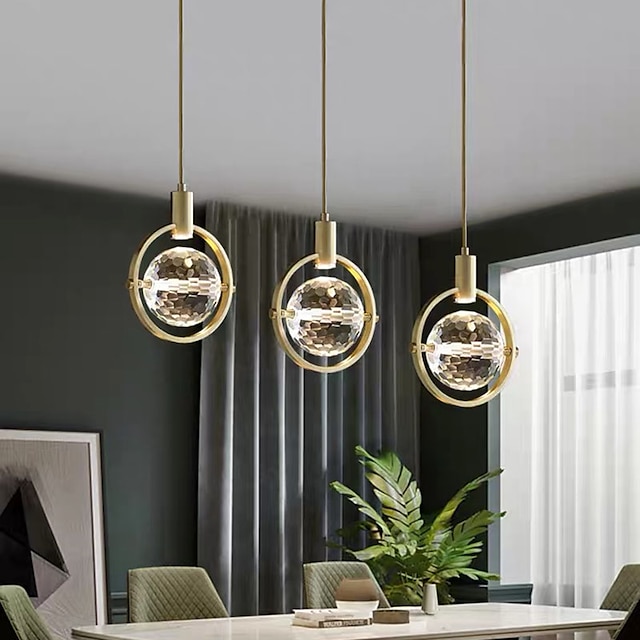 Lights & Lighting Pendant Lights | 20 cm Pendant Lantern Design Pendant Light Copper Brass LED Modern 110-120V 220-240V - XP6908