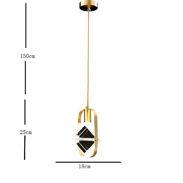 Lights & Lighting Pendant Lights | 18 cm Pendant Lantern Design Pendant Light Copper Brass Modern 110-120V 220-240V - NN74479