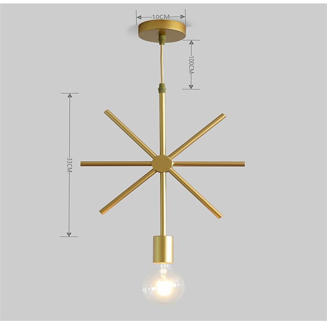 Lights & Lighting Pendant Lights | 33 cm Globe Design Circle Design Square Line Design Pendant Light Metal Minimalist Painted Fi