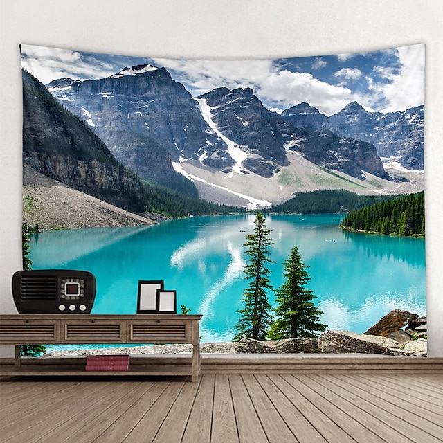  Large Wall Tapestry Art Decor Blanket Curtain Hanging Home Bedroom Living Room Decoration and Modern and Landscape and Mountain