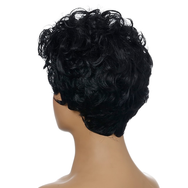 Beauty & Hair Wigs & Hair Pieces | Pixie Cut Wigs Black Wig European And American WIG Fashion Ladies Short Curly Hair Chemical F