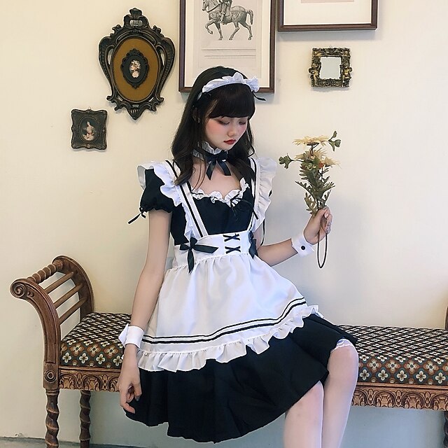 Lolita Maid Uniforms Cute Dress Maid Suits Women's Japanese Cosplay ...